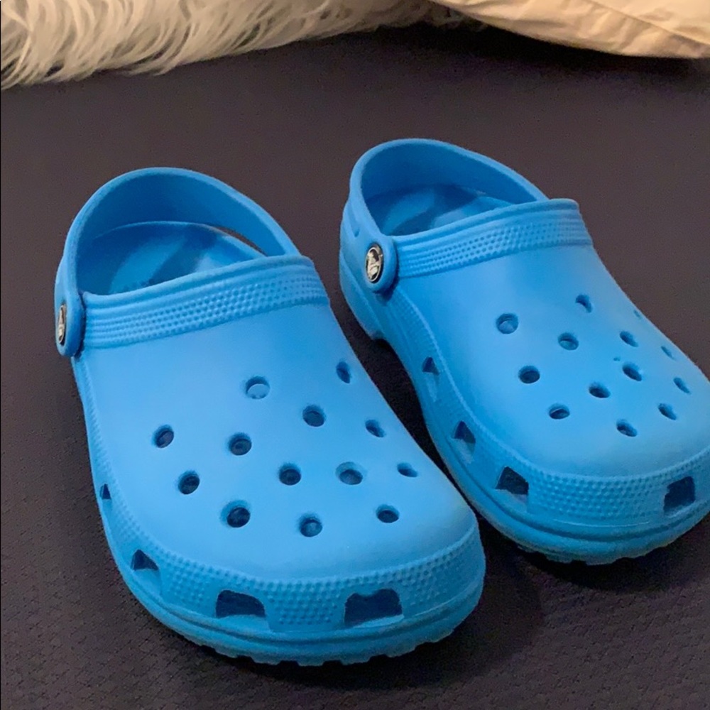 Blue kids crocs